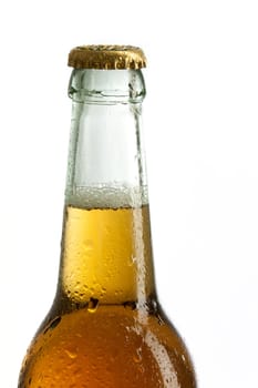 Beer in a bottle with crown caps