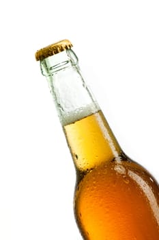 Beer in a bottle with crown caps