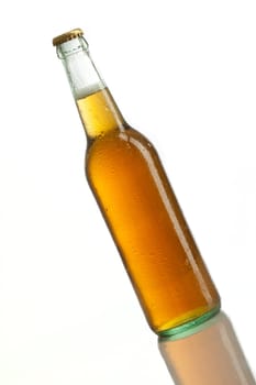 Beer in a bottle with crown caps