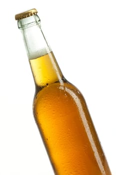 Beer in a bottle with crown caps