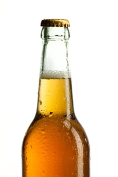 Beer in a bottle with crown caps
