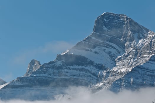 Majestic snowcapped mountains in the Canadian Rockies, Banff National Park, Alberta, Canada