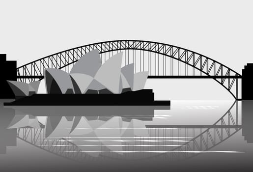 Illustration of the Sydney skyline
