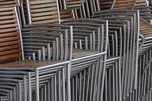 Stacked chairs
