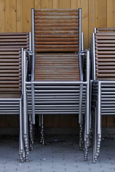 Stacked chairs