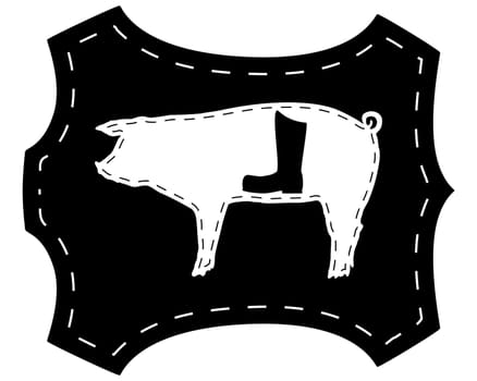 Pigskin boots