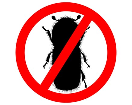 Spruce bark beetle prohibition sign