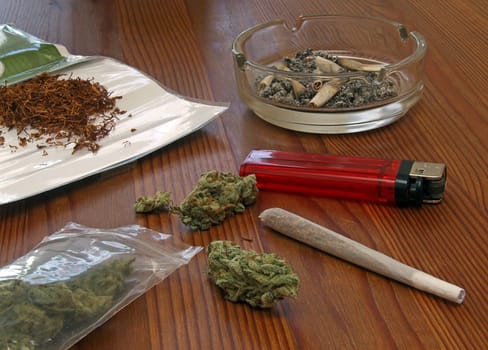 some marijuana