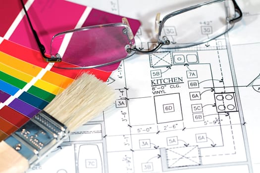 Paint swatches for selecting color for a home imporvement project