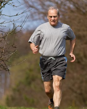 Senior jogging