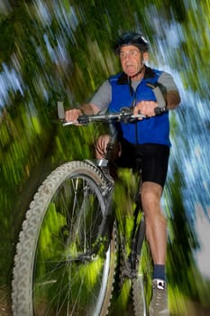 Senior on the mountain bike