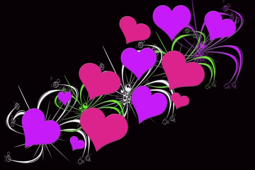 pink hearts