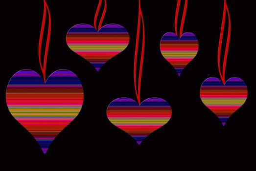 Colorful Hearts