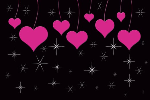 pink hearts