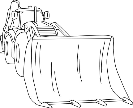 vector - excavator - dozer tractor isolated on background