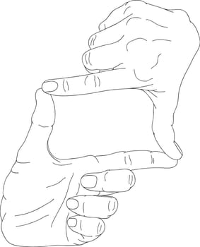 vector - frame made of hands