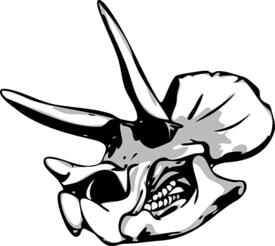 vector - Dinosaur Skull isolated on background
