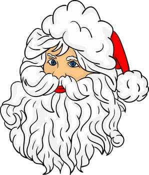 head santa claus isolated on background