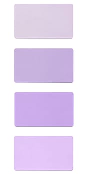 Colour fabric paint samples isolated over white
