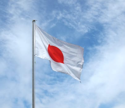The national Japanese flag of Japan (JP)