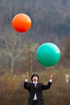 Juggling Businessman