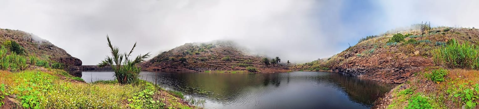 Lake of the Embalse de Agulo,Agulo,La Gomera,Canary Island,Spain