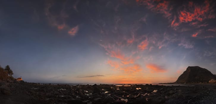 Sunset on the beach of Valle Gran Rey,La Gomera