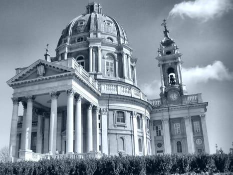 Basilica di Superga church on the Turin hill, Italy - high dynamic range HDR