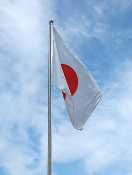 The national Japanese flag of Japan (JP)