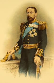 Alfred, Duke of Saxe-Coburg and Gotha (1844-1900) on engraving from the 1800s. Second son of Queen Victoria. Engraved by J.S.Virtue &amp  Co.