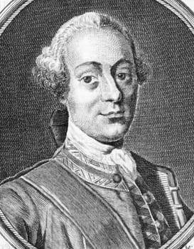 John Campbell, 4th Earl of Loudoun (1705-1782) on engraving from the 1800s. British nobleman and army officer.