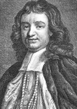 Gilbert Burnet (1643-1715) on engraving from the 1700s. Scottish theologian and historian, Bishop of Salisbury.