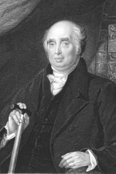 Henry Richard Vassall-Fox, 3rd Baron Holland, of Holland, 3rd Baron Holland, of Foxley (1773-1840) on engraving from the 1800s. English politician and a major figure in Whig politics. Engraved by H.Robinson from a painting by C.R.Leslie.