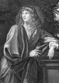 Robert Spencer, 2nd Earl of Sunderland KG, PC (1641-1702) on engraving from 1838. English statesman and nobleman. Engraved by W.H.More after a painting by C.Maratta and published by the London Printing and Publishing Company.