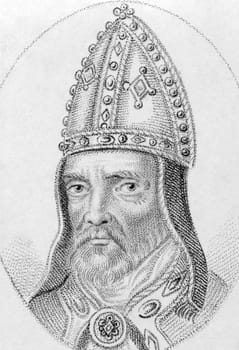 William Bateman on engraving from the 1800s. Medieval Bishop of Norwich during 1344-1355. Published in 1802 by E.Harding 98 Pall Mall.