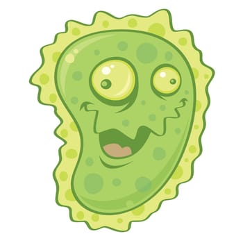 Vector cartoon illustration of a virus or germ. Could be used to represent virus, cold, flu, swine flu, avian flu, computer virus, bacteria or other sickness or illness.