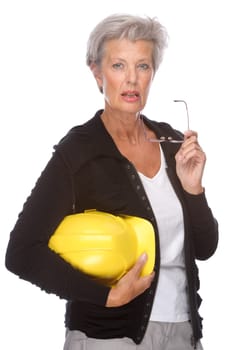 Studio shot of an active senior businesswoman