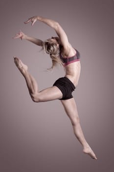 Studio shot of a young athlete