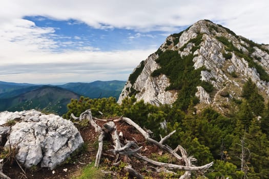 mountain top in Piatra Craiului Mountains, Romania