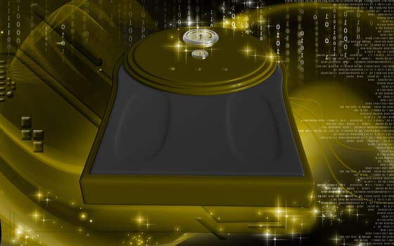 Digital illustration of weigh machine in colour background