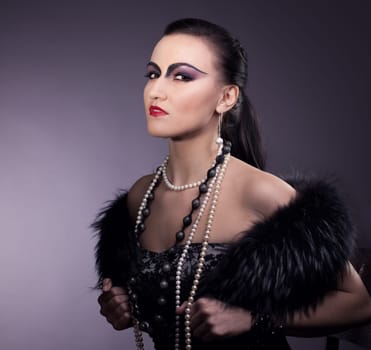 Proud woman look at you - retro style make-up