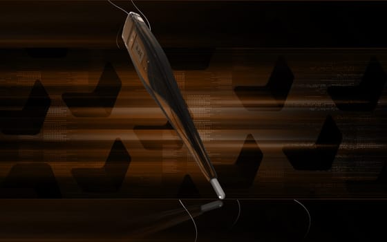 Digital illustration of thermometer in colour background