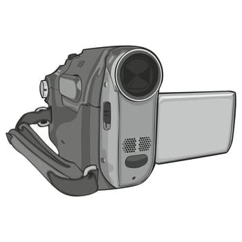 vector illustration of isolated video cam on white background