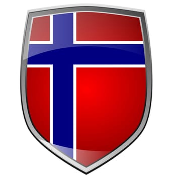 Shield with the flag of Norway