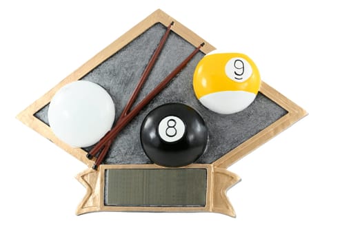 A islolated Billiards plaque