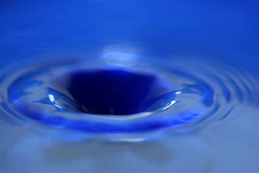 A hole in blue water