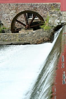 A old grist mill on a river