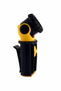 an image of a Black and Yellow flashlight