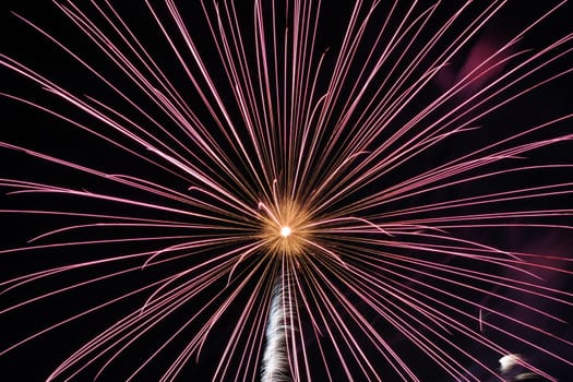 an image of exploding fireworks at night.