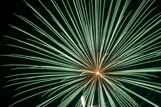 an image of exploding fireworks at night.